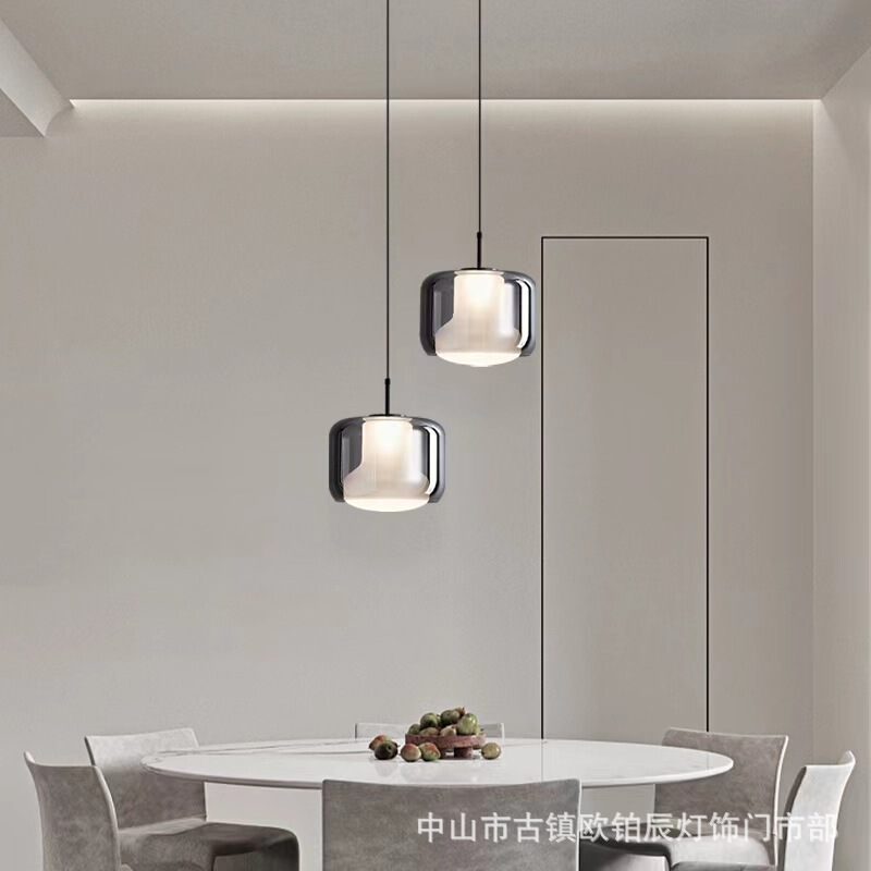 New Post-modern Creative Simple Restaurant Bedroom Bar Staircase Designer Personalized Glass Chandelier