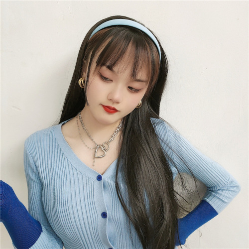 Live broadcast delivery hairband half headband long straight hair female wig all-in-one type II e-commerce supports one-piece drop shipping