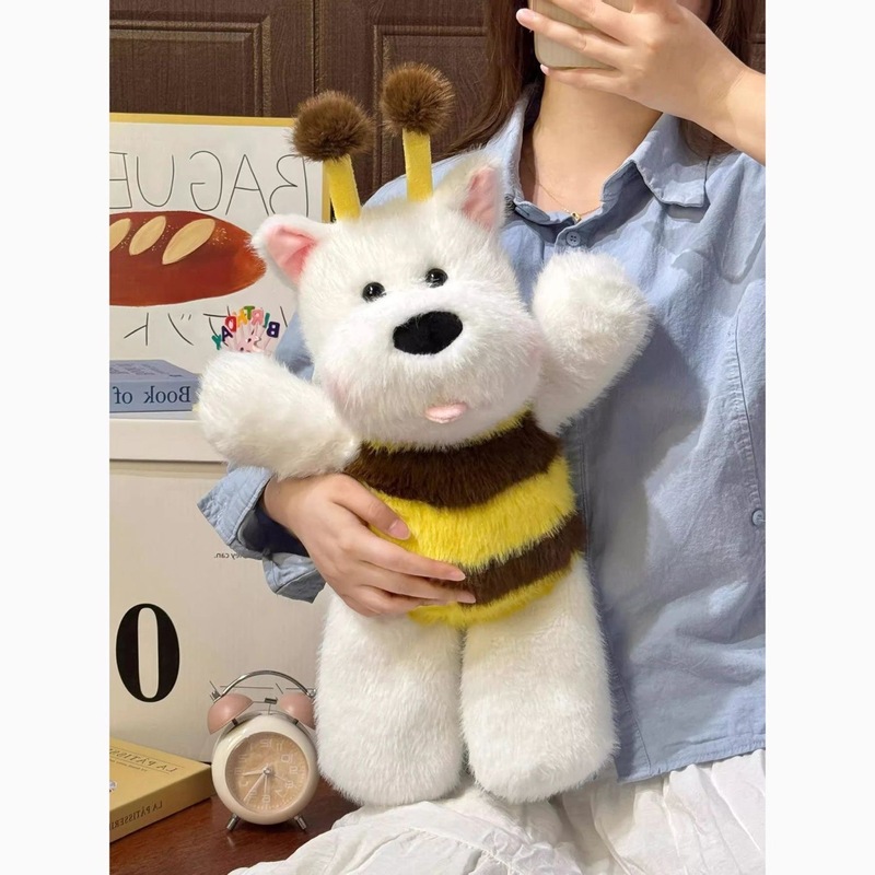 新しいかわいいウエストハイランド蜂子犬ぬいぐるみ人形誕生日 520 ギフトスーパーソフト睡眠人形|undefined