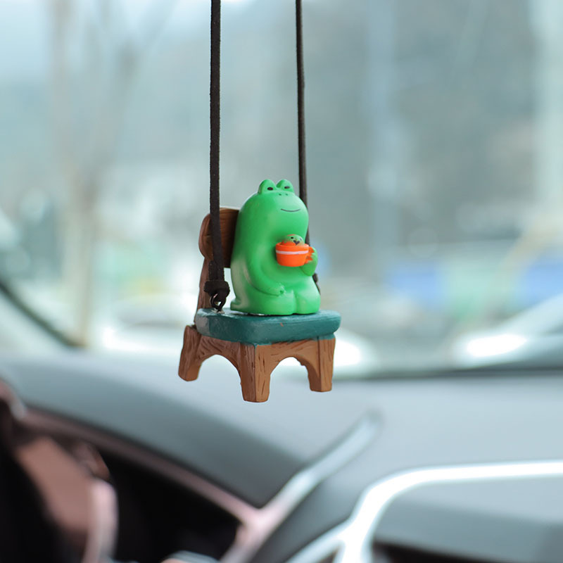 Cartoon frog sitting sofa cross-border car decoration interior pendant pendant car pendant decoration