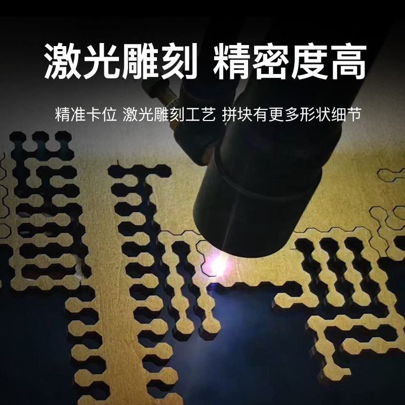 Rompecabezas para niños, rompecabezas para quemar el cerebro, bloques de imposición de madera, patrón creativo, descifrado, desafío para adultos, juguete de descompresión