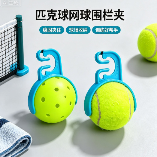 New cross-border Pickleball Ball Holder, pickleball net rack, fence and tennis ball clip accessories