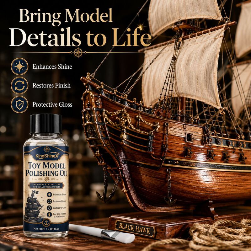 KineShineX model polishing and maintenance oil for figurines, ships, and miniatures, brightening care solution for repairing models KineShineX model polishing and maintenance oil for figurines, ships, and miniatures, brightening care solution for repairing models