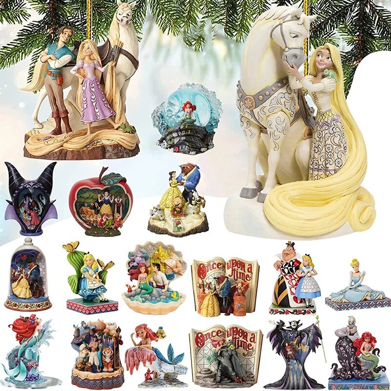 Cross-Border Hot Selling Christmas Beauty and the Beast Princess Decorations Pendant Christmas Tree Home New Year Gift Pendant