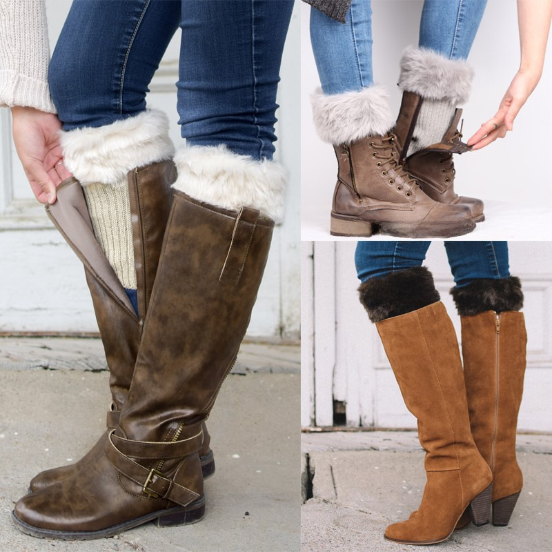 Botas Mao Mao europeas y americanas 2020, calcetines cálidos, cubrepiés Mao navideños, cubrezapatos de lana cortos_voghion.com