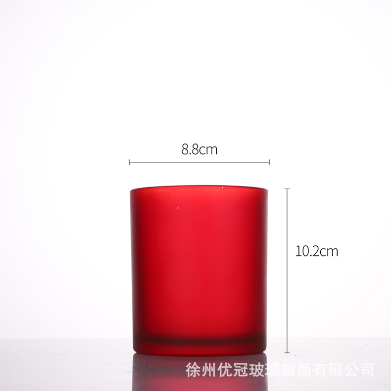 Aromaterapia colorido vela taza al por mayor helado redondo frasco de vidrio con tapa decoración del hogar candelabro adornos