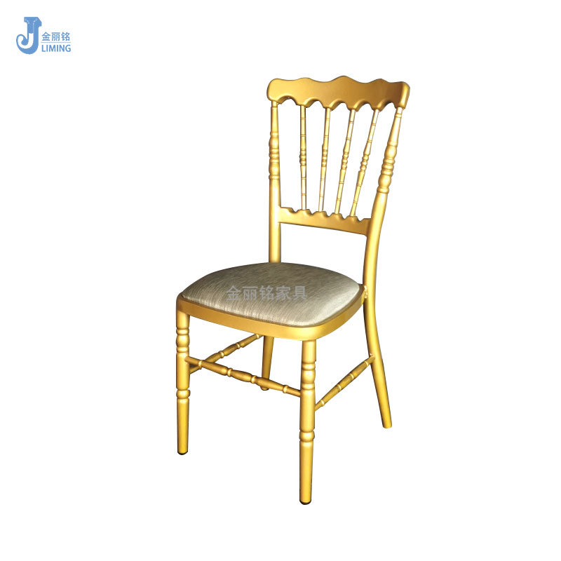 Foshan suministro directo de fábrica americana al aire libre Silla de Castillo Napoleón Silla de bambú boda banquete de boda Silla de mesa de comedor