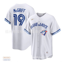 跨境 棒球服mlb 蓝鸟队 Blue Jays 19#McGriff 11#Bichette 4#27#
