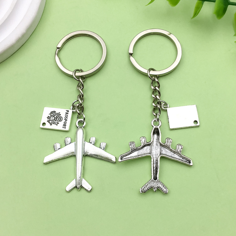 ヨーロッパとアメリカの人気の飛行機旅行キーホルダーペンダント金属クロスボーダーキーホルダーどこにでも|undefined