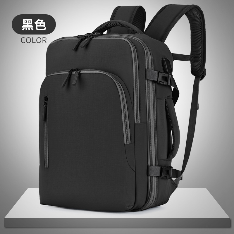 Sac à dos double grande capacité pour homme, idéal pour le commerce international, les voyages et les déplacements. Sac d'affaires multifonctionnel et extensible, compatible avec les ordinateurs portables._voghion.com