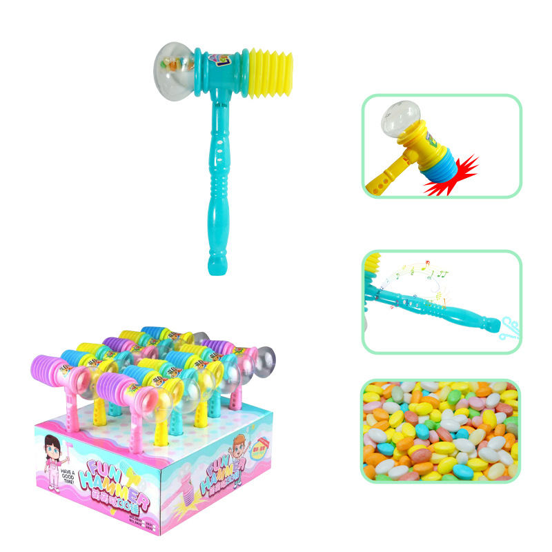 儿童趣味玩具塑料捶捶乐敲打响锤带口哨助威响锤子互动小响锤玩具