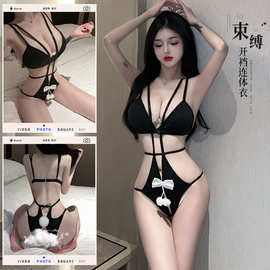 林林停女纯欲连体衣性感露背制服可爱睡裙家居服套装2671