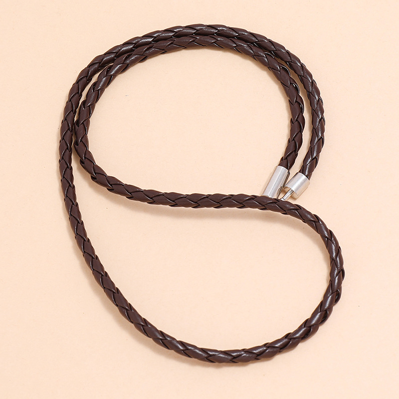 Fashion braided leather multi-loop bracelet wholesale