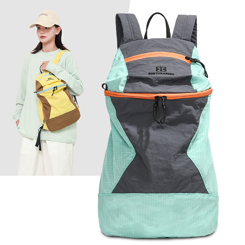 多巴胺撞色双肩包轻便斜挎女2025新款户外骑行徒步登山包旅行背包|undefined