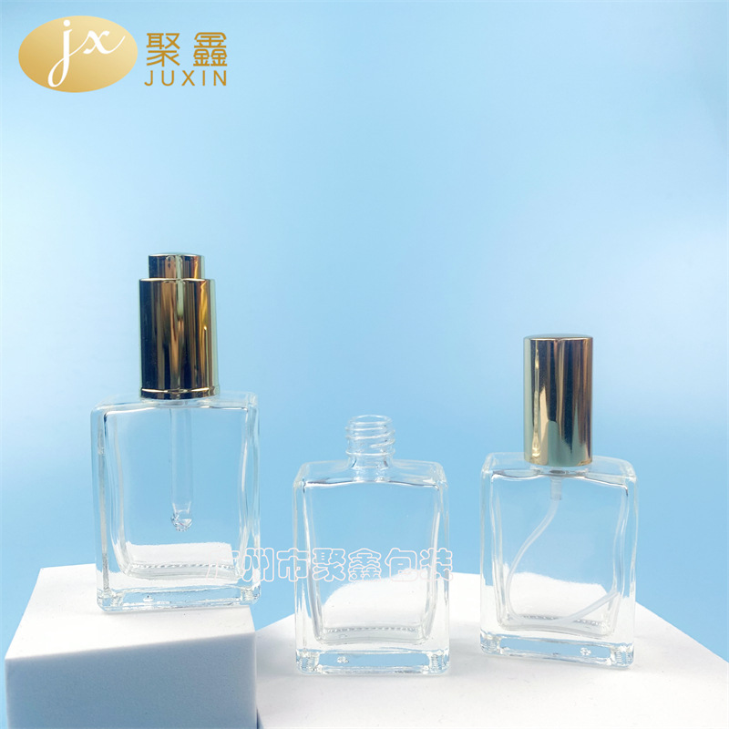 新品香水瓶 10ml扁方香水分装瓶喷雾瓶 滴管分装瓶细喷雾扁方螺口