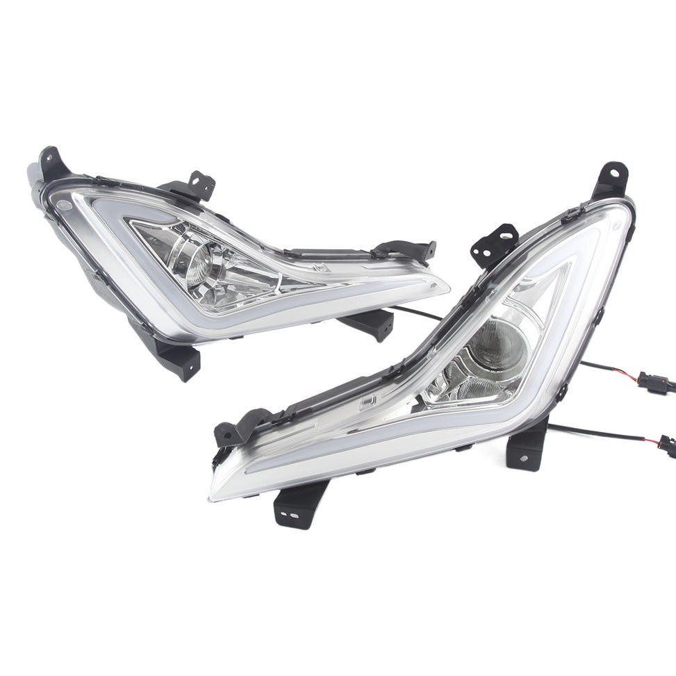 Aplicable a 14-16 luces de circulación diurna Elantra 15 luces antiniebla delanteras Elantra luces de circulación diurna LED modificadas