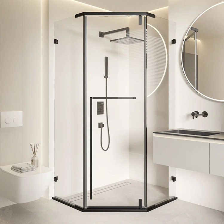 Diamond-type minimalist frameless bath screen shower room bathroom partition glass door wet and dry separation bathroom toilet Diamond-type minimalist frameless bath screen shower room bathroom partition glass door wet and dry separation bathroom toilet