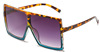 Trend glasses, fashionable multicoloured sunglasses, European style, plus size