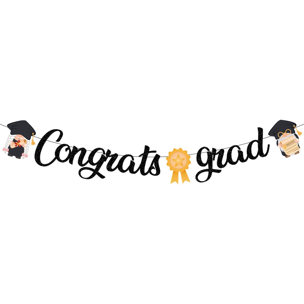 Tema enano transfronterizo temporada de graduación decoración del partido tire bandera pastel tarjeta inserción graduación escena diseño tire flor plug-in