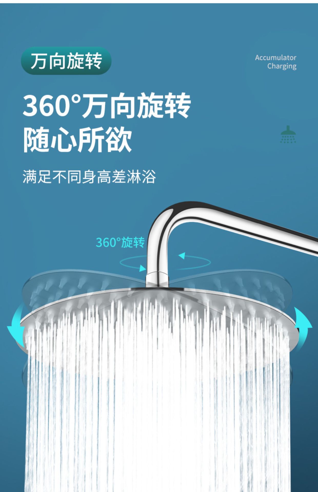 6/8/10-inch stainless steel showerhead, pressurized large ceiling spray, bathroom, bath, shower and rain shower set undefined