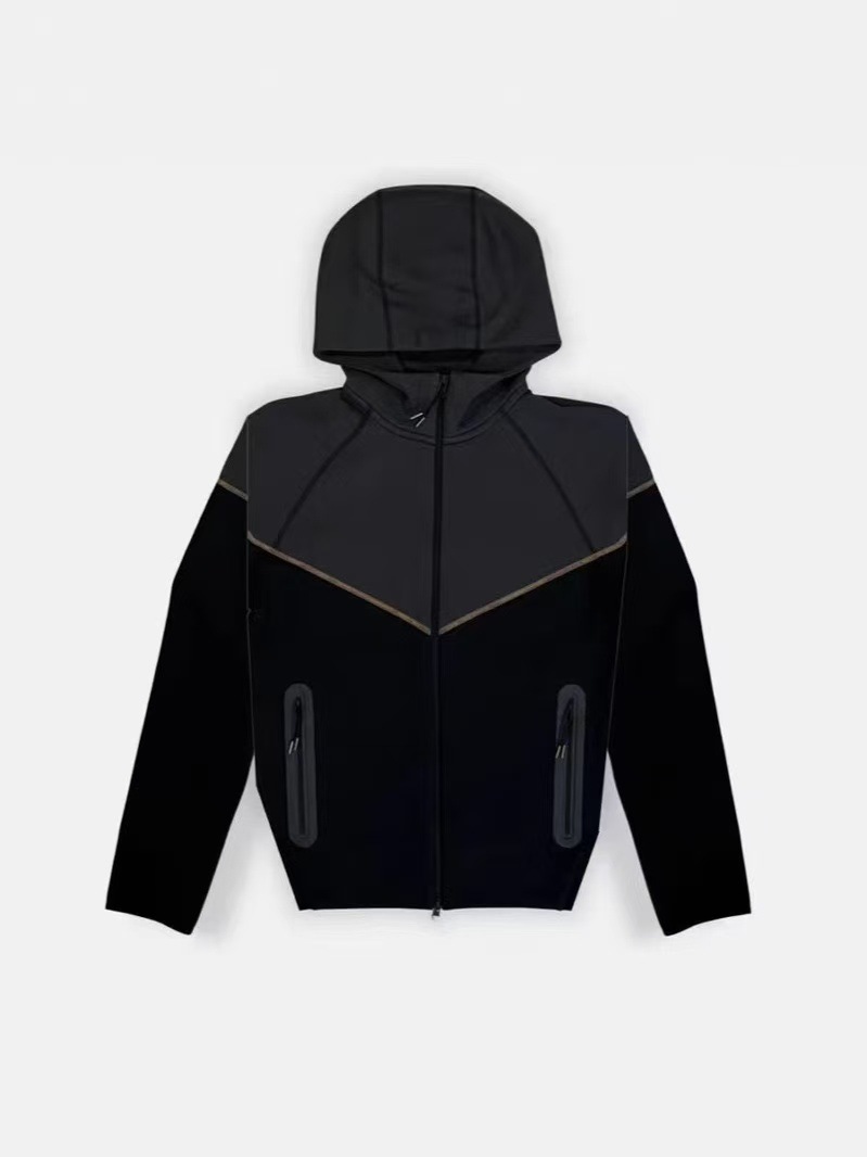 2025 gancho transfronterizo conjunto de moda de la estrella europea y americana hip-hop con capuz chaqueta deportiva casual pantalones 86