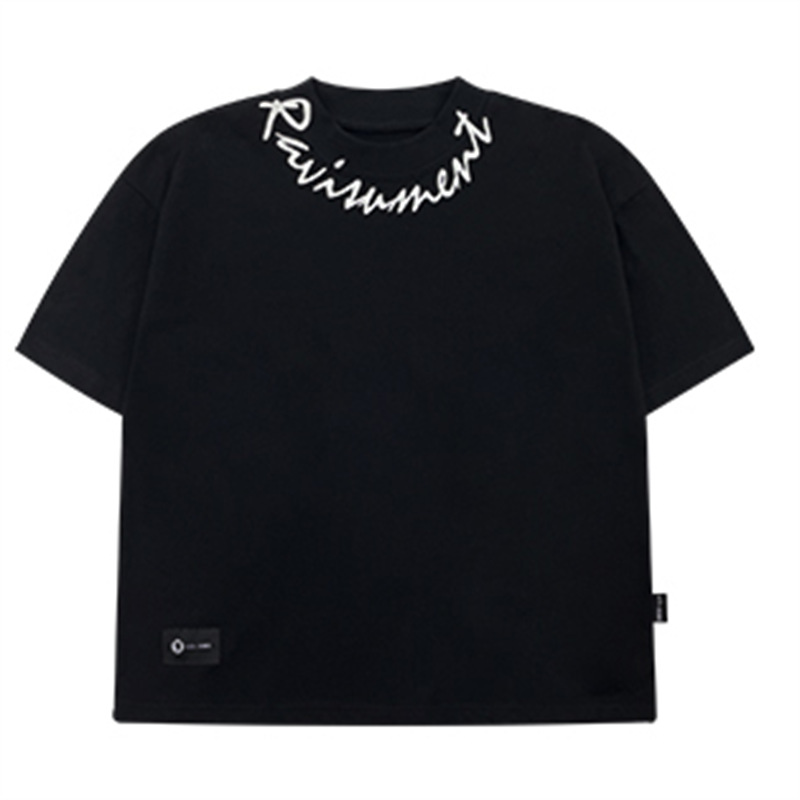 Camiseta de manga corta de cuello redondo de los niños Camiseta de manga corta de algodón de verano de los niños impresión tridimensional superior