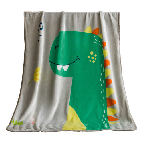 Flannel Single Layer Children's Throw Blanket Cartoon Pattern Summer Air Conditioning Kindergarten Nap Blanket