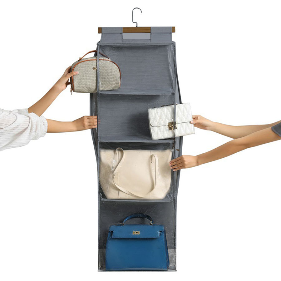 Casa e giardino Portaoggetti in tessuto Borsa appesa Borsa trasparente per oggetti vari Armadio per guardaroba Portaoggetti appesa Borsa appesa_voghion.com
