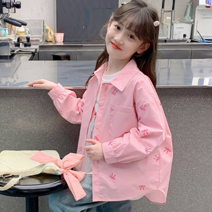 Girls' Autumn Jacket 2025 New Thin Children's Clothing Little Girls' Autumn Shirt Cardigan Children's Spring and Autumn Shirt
