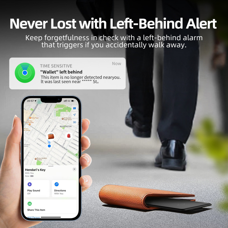 Apple 紛失防止ワイヤレス超薄型カードウォレットアイテム回収防水長持ちスマートロケーターに適しています。|undefined