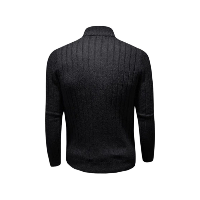 Knitted Cardigan Men's Multi Button Stand Up Collar Fashionable Casual Plus Size Trendy Hot Sweater Jacket_voghion.com