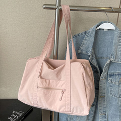 韓版尼龍布包輕便大容量防水手提行李女包出遊單肩包通勤日系布包