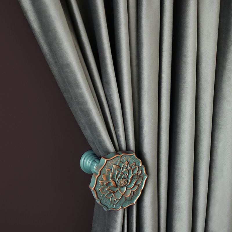 Warm Cold-proof Velvet Curtain Blind Curtain Full Blind Curtain for Bedroom American Dark Green Nordic Simple Curtain Warm Cold-proof Velvet Curtain Blind Curtain Full Blind Curtain for Bedroom American Dark Green Nordic Simple Curtain
