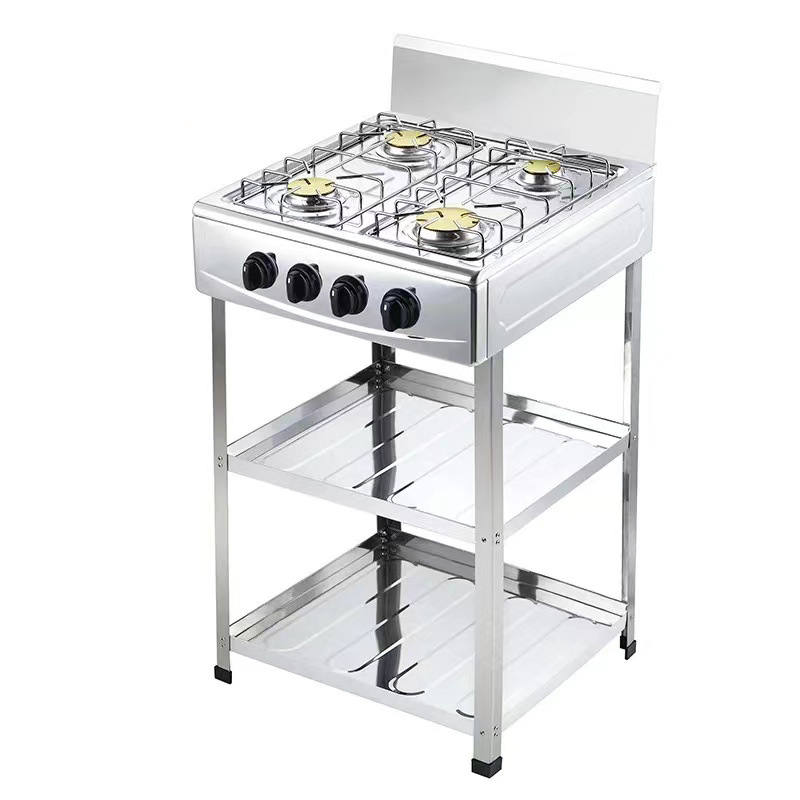 Foreign Trade Export European-style Standing Europeanized Split Stove 4-head Natural Gas Stove Gas Stove With Shelf