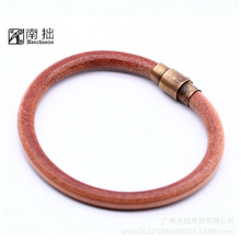 南拙批发磁吸铜扣手工皮手环手镯日本进口枥木高桥吾郎goros皮镯