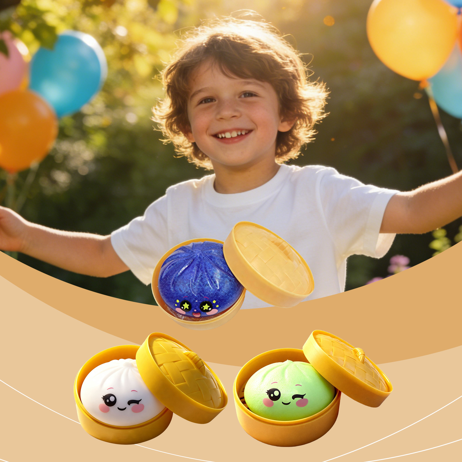 DOWMOO 包子捏捏乐 可爱仿真包子造型趣味解压手感慢回弹日常玩具