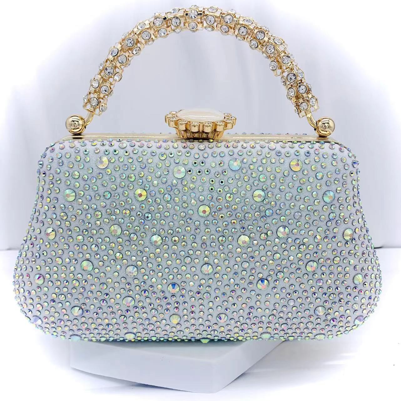 Clutch gioiello donna con strass per matrimonio e sera_voghion.com