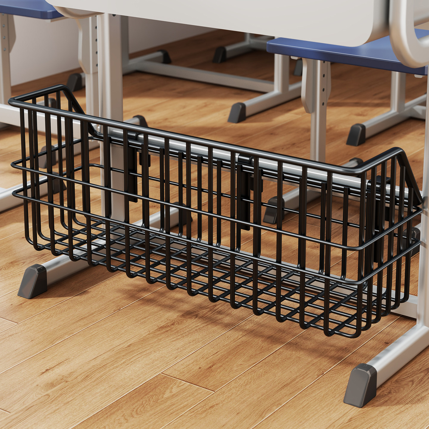 Desk hanging basket storage rack, multifunctional storage basket under classroom desk, a magical tool for storing school books and backpacks