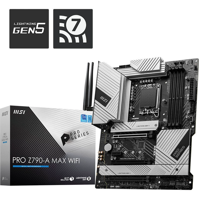 Поддерживаемая материнская плата Intel MSI PRO Z790-A Max WiFi, совместима с процессорами 12/13-го поколений