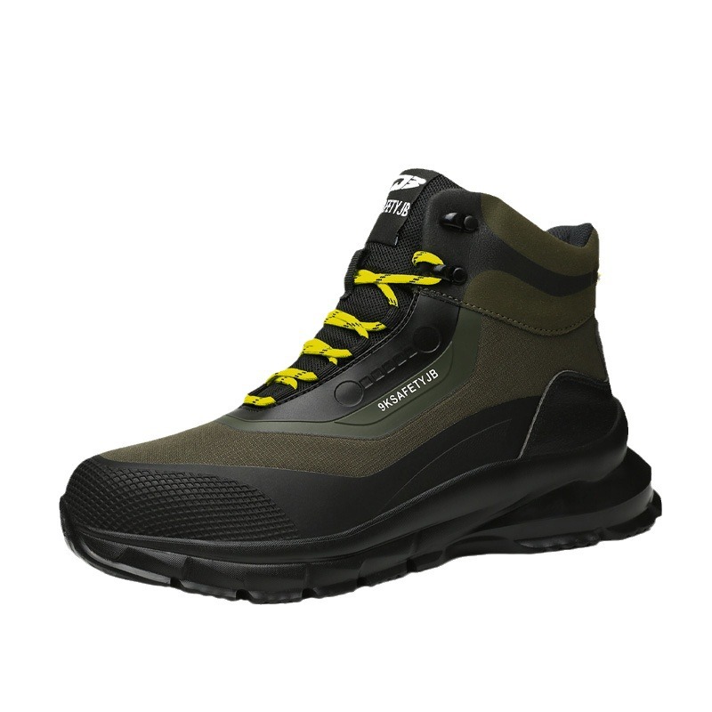 Botas de Seguridad de Caña Alta Cuero de Microfibra Antigolpes Antiperforación