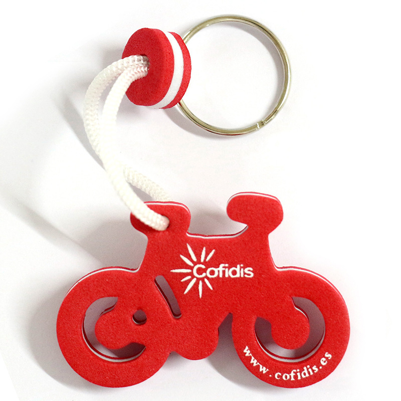 Keychain Pendant Multi-Layer Colorful Eva Floating Keychain Custom Bicycle-Shaped Backpack Pendant
