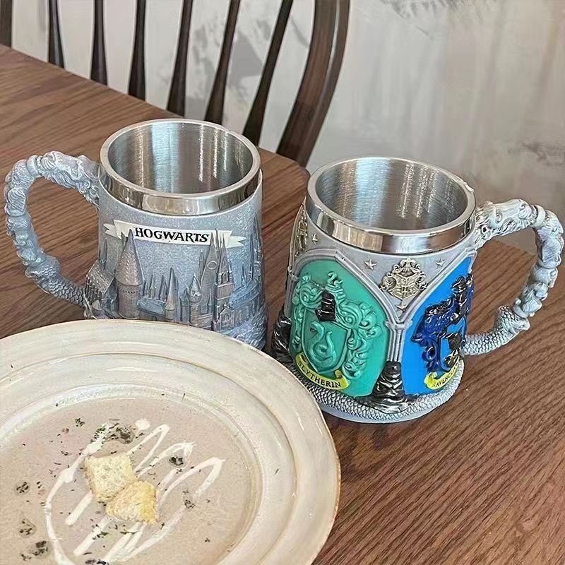 Harry Potter perimetral vintage taza de agua de acero inoxidable regalo creativo taza de oficina doméstica taza de café resistente a altas temperaturas