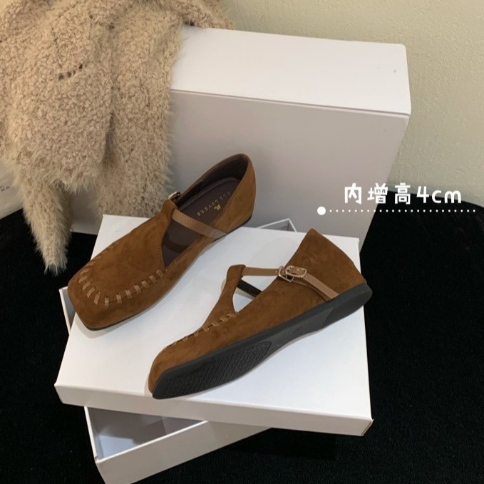 韩版浅口玛丽珍鞋方头法式平底单鞋秋季新款休闲软底鞋子奶奶鞋|undefined