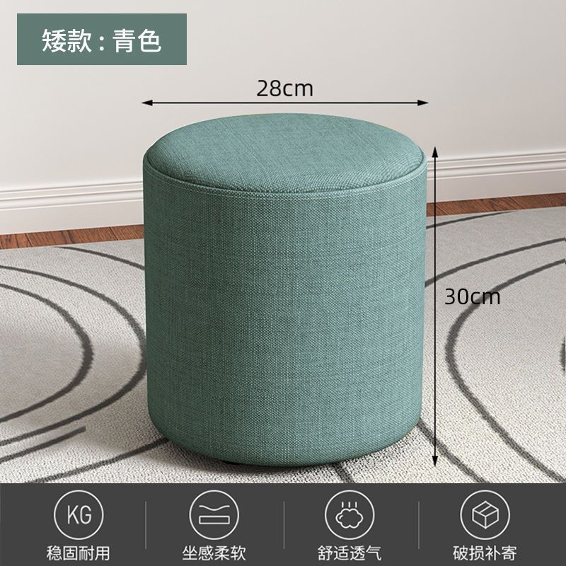 布製の小さなスツール、家庭用の低いスツール、ファッショナブルな丸いスツール、シンプルなリビングルームのソファ、靴交換用のスツール、クリエイティブなブロック|undefined