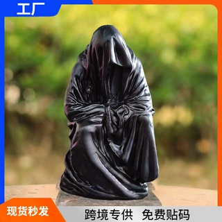 幽灵巫师死神袍桌面雕塑摆件复古小众古怪派对礼品树脂工艺品手工