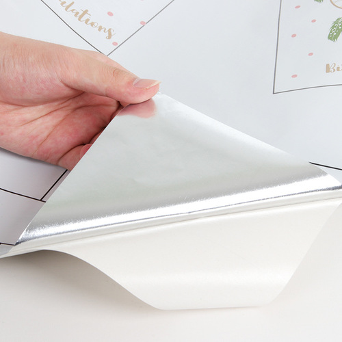 Kitchen oil-proof stickers waterproof and high-temperature oil smoke grease barrier paper stove cabinet countertop aluminum foil self-adhesive wallpaper wallpaper
