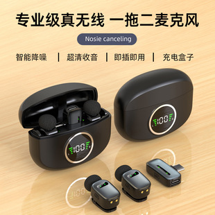 New Private Model Wireless Lavalier Microphone Mobile Phone Live Broadcast Outdoor Short Video Recording Noise Reduction Lavalier Mini Microphone