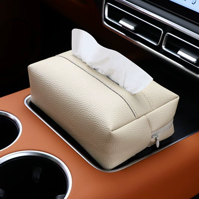 Car Use, Car tissue box/set - apricottissue-box-strap-style