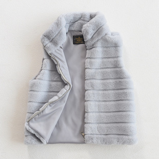 Autumn and Winter New Style Vest, Imitation Fur Vest, Ladylike Stand-Up Collar, Artificial Fur Outwear, Lady's Vest Jacket