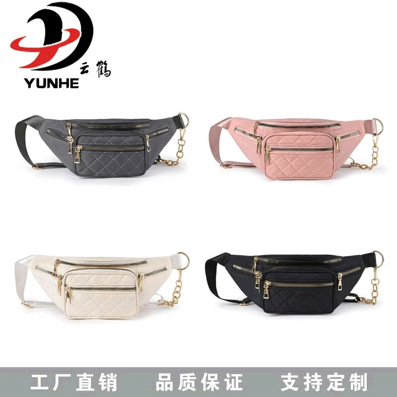 Поясная сумка (YUNHE), нейлоновая однолямочная сумка через плечо, стеганый перед, стиль города, корейский стиль